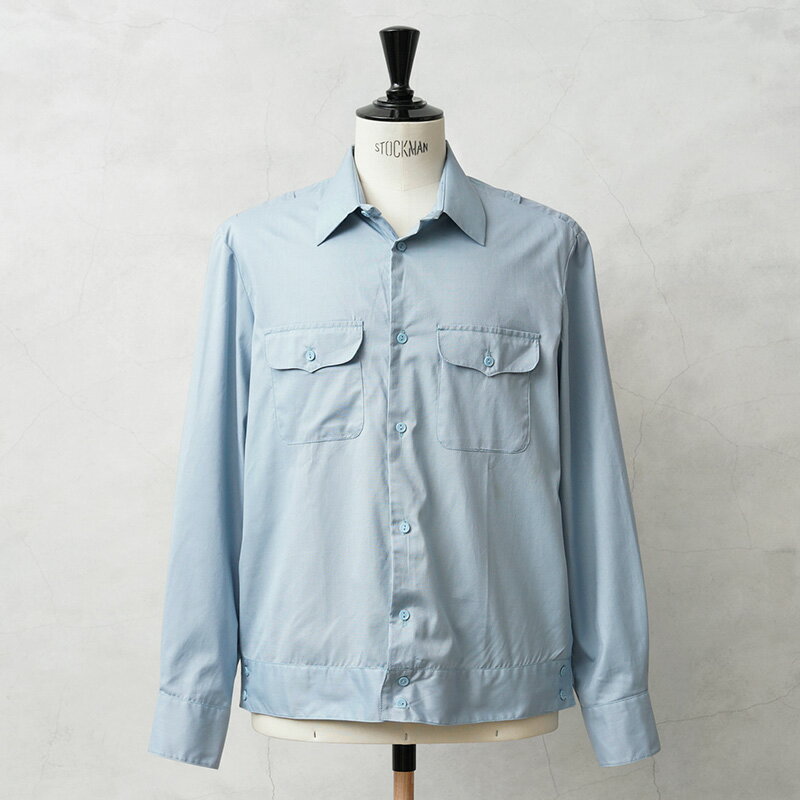 実物 新品 デッドストック ロシア軍 USSR L/S オフィサーシャツ ペールブルー【クーポン対象外】【I】|メンズ トップス アウター ブルゾン 薄手 ワー...