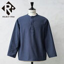リジェクト 訳あり 実物 新品 デッドストック ロシア軍 70s ヘンリーネック スリーピングシャツ NAVY染め【クーポン対象外】【I】(4)