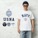 【最短即日発送】クーポンで最大15%OFF★USNA(アメリカ海軍兵学校)オフィシャルライセンス HEAVYWEIGHT S/S クルーネックTシャツ USNA...
