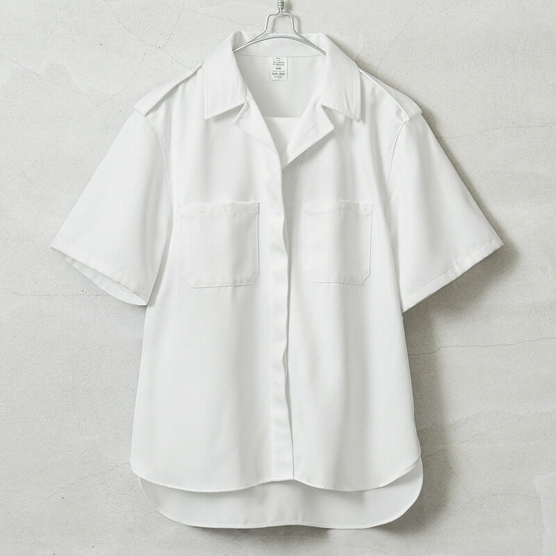 実物 新品 デッドストック イタリア軍 M.M. ホワイト サービス オープンカラーシャツ【クーポン対象外】【I】|ミリタリーシャツ メンズ 半袖 ホワイト ビ...