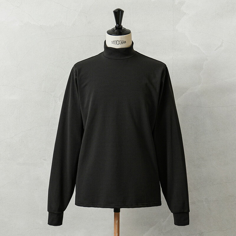 実物 新品 デッドストック 米軍 MOCK TURTLENECK 長袖 アンダーシャツ BLACK【クーポン対象外】【I】｜ミリタリー モックネック Tシャツ メンズファッション ブラック USネイビー ロングスリーブ シンプル