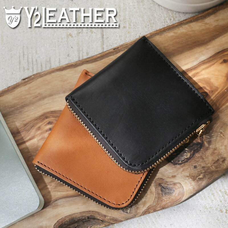 【あす楽】Y’2 LEATHER ワイツーレザー YW-04 ホースハイド L字 ウォレット ミニ財布 MADE IN JAPAN【クーポン対象外】【T】｜札入れ 小銭入れ 本革 薄型 薄い 小さい コンパクト メンズ ブランド おしゃれ 使いやすい WAIPER 送料無料 春 プレゼント ギフト 父の日