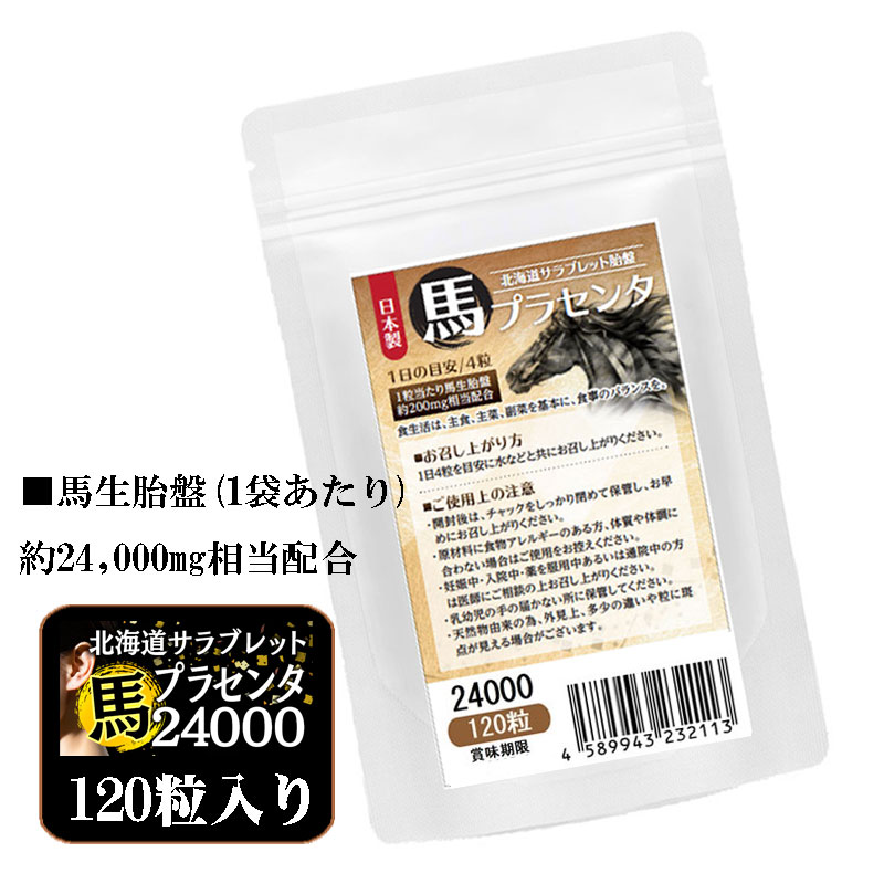 お徳用120粒　馬プラセンタ24000 　北