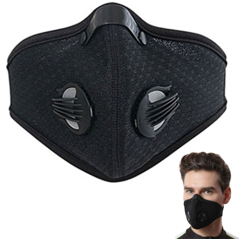 防塵マスク フェイスマスク　中国製　活性炭 フィルター PM2.5 防塵マスク ほこり ハウスダスト アウトドア バイク マスク花粉症対策 フェイスマスク サイクリング用 メール便発送