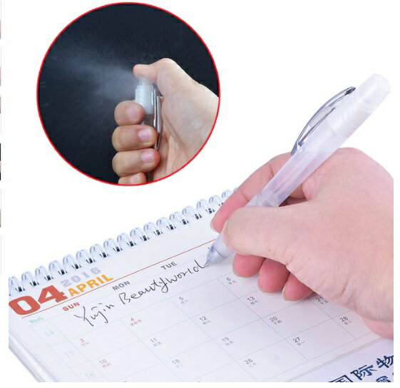 書けるペン型アトマイザー 香水の詰め替え 除菌水の携帯に便利 いつでもどこでも お気軽に除菌 ボールペンとしても使える 除菌スプレ-