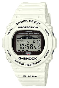 【GWX-5700CS-7JF】CASIO 腕時計 G-SHOCK ジーショックG-LIDE ジーライド ソーラー電波 デジタル丸型 ラウンド メンズ ホワイト 五十嵐 カノア選手着用モデル