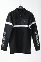 1PIU1UGUALE3 113 GOLF L/S POLO SIDE SWITCH ウノピゥウノウグァーレトレ ゴルフ 長袖ポロシャツ メンズ ウノピュウノ BLACK ブラック はっ水素材