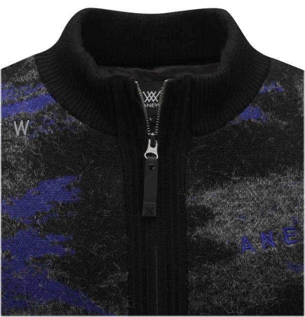��NEW��ANEW MEN WI BRUSHSTROKE WINDPROOF KNIT CARDIGAN BLUE ���˥塼 ����� ��� �˥åȥ����ǥ����� �֥롼 AGFWMKC01