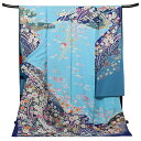 振袖 販売 フルセット 辻が花 桐屋 桐屋翠山工房 水色 正絹 古典 新品 オダーメイド 未仕立て 小物合わせ自由 着付け小物付 単品購入可 結婚式 卒業式 結...