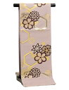 袋帯 振袖用 帯 成人式 日本製 ピンク くすみピンク 梅 菊 桜 七宝 亀甲 くすみ くすみカラー 古典 現品限り 振袖帯 結婚式 フォーマル 送料無料 53...