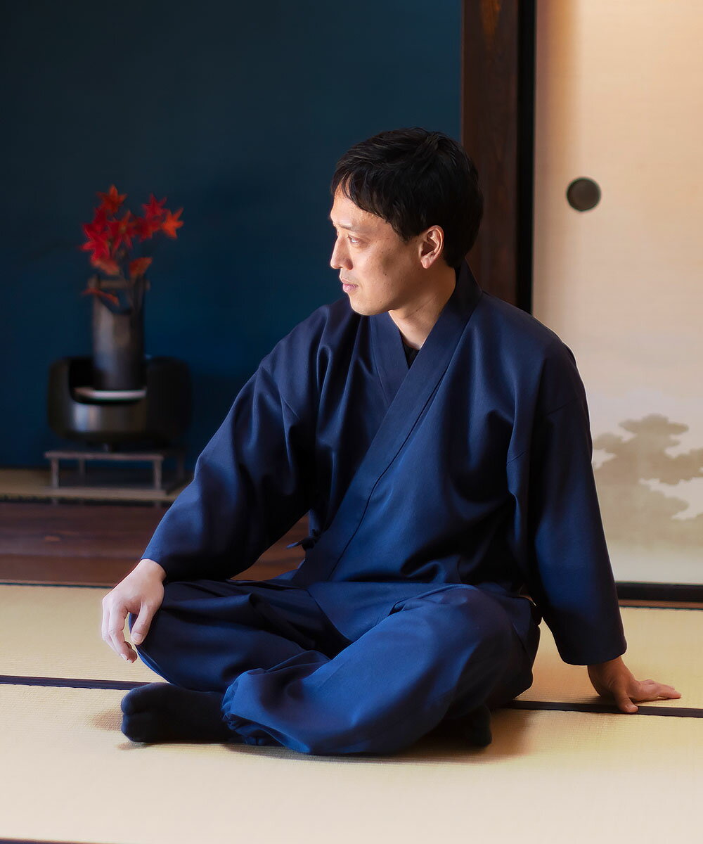 作務衣 5058 ドビー杉綾・ストレッチ作務衣 日本製 和粋庵秋冬　冬用　 父の日 ギフト・プレゼント メンズ 男性