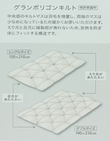 西川ダウン 西川プレミアム 羽毛布団 シングル ポーランド産ホワイトグースダウン93% 日本製 抗菌防臭 KA07106013【送料無料】 [2]
