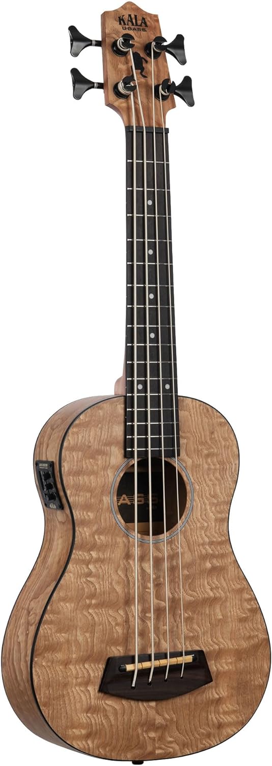 KALA UBASS-QA-FS カラ U・Bass ウクレレベース Exotic Wood Series キルテッドアッシュボディ ラウンドワウンド弦仕様 ギグバッグ付属 【送料無料】