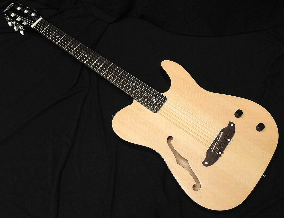 SCHECTER OL-FL-N-P SNTL ナイロン弦 Oriental Line シェクター 薄胴 エレガット ギター Fホール エレアコ テレキャスターシェイプ サテン ナチュラル パッシブ