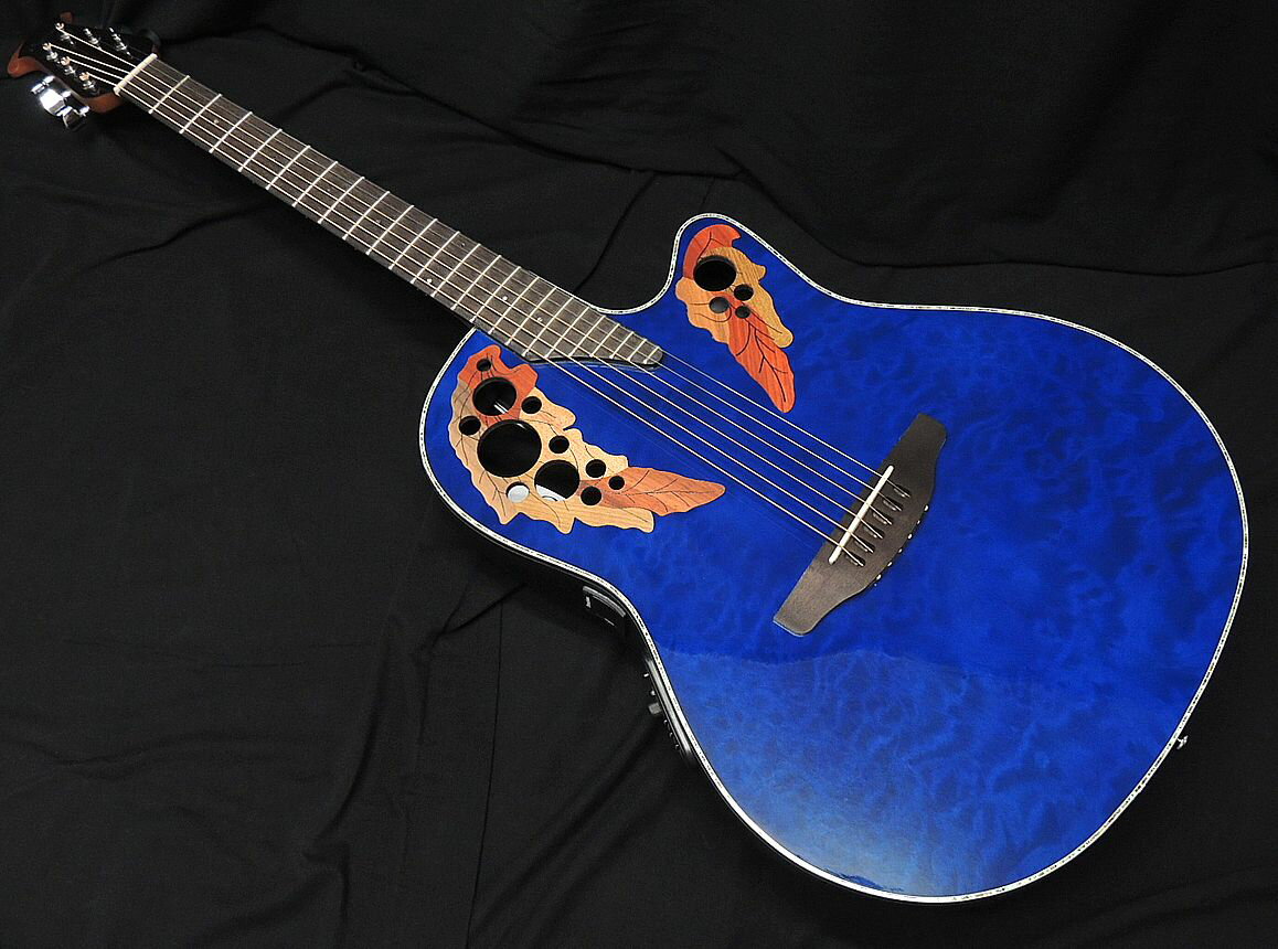 Ovation CE44P-8TQ-G Celebrity Elite Plus Transparent Blue Quilt Maple オベーション ブルー エレアコ アコースティックギター 