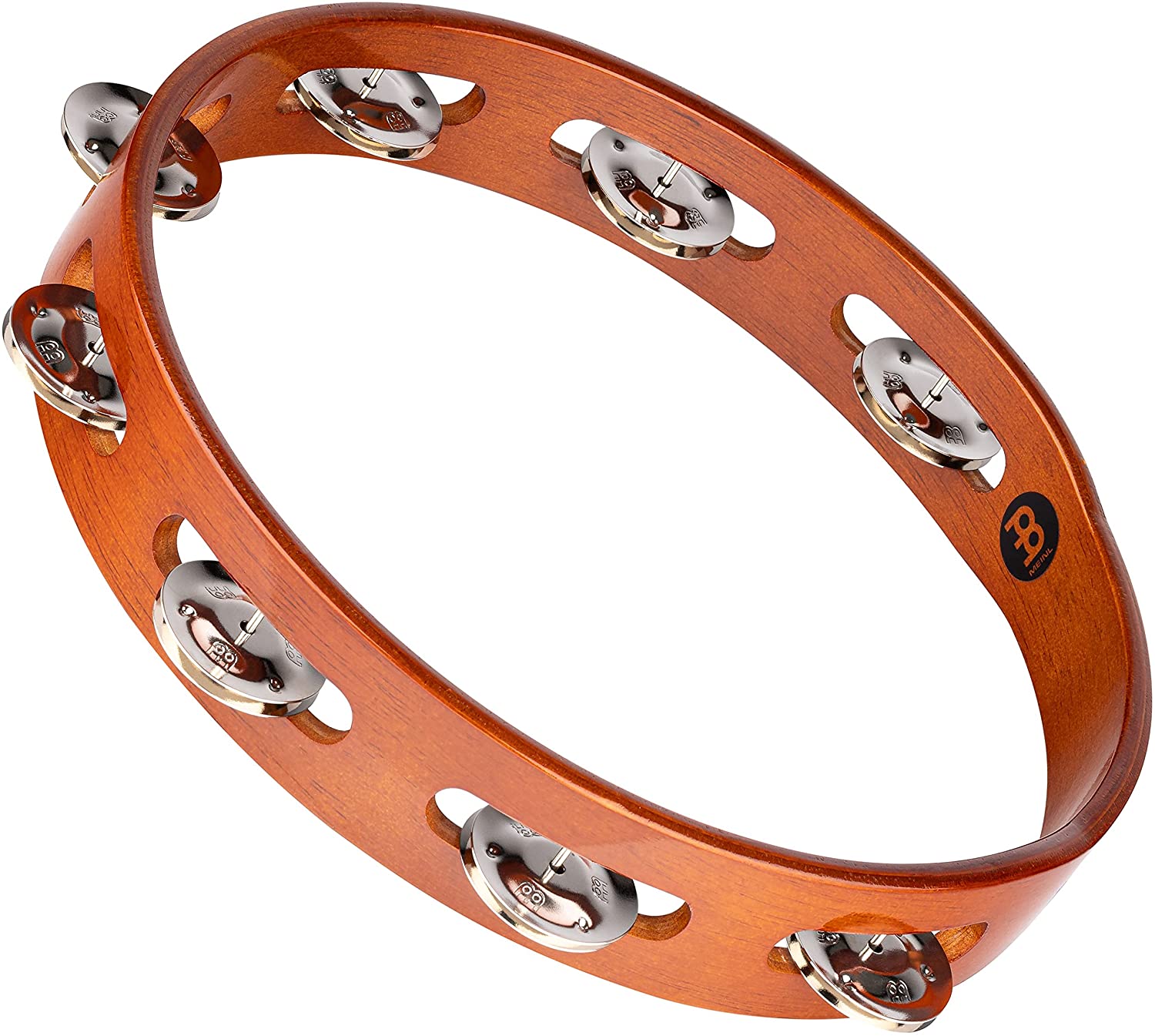 MEINL Percussion マイネル タンバリン Traditional Wood Tambourine Steel Jingles 1row TA1AB