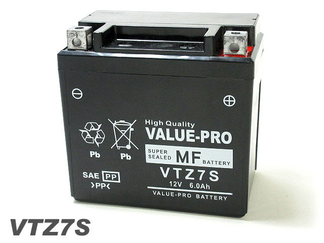 VTZ7S（YTZ7S）◆【新品・充電済】 ValueProバッテリー ◆互換：PCX125　PCX150
