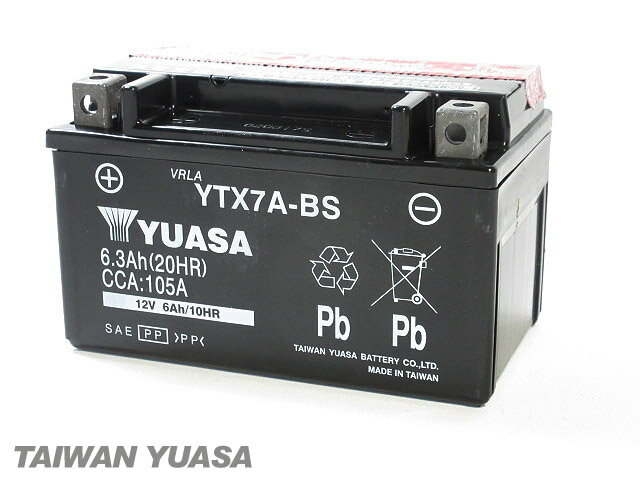 台湾ユアサバッテリー YUASA YTX7A-BS 互換 GTX7A-BS FTX7A-BS DTX7A-BS ◆ CB400SF-VTEC1 NC39 VFR400R NC30 RVF400 NC35 XLR125R セル付JD16 XLR200R MD29