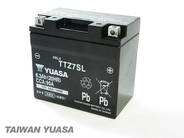 台湾ユアサバッテリー YUASA TTZ7SL ◆ VTR250 VTR250Fi ホーネット250 CB223S CB400SS CBR1000RR SC59 C110 XL230 XR230 FTR223 XR400モタード 互換 YTZ7S YTZ6 GT5-3 GT6B-3 FTZ7S FTZ5L-BS