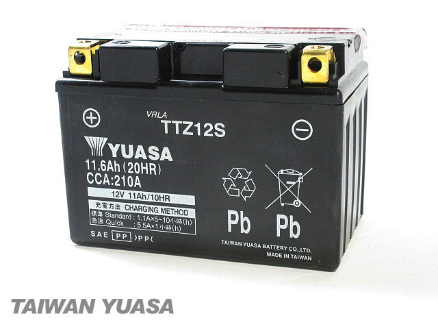 台湾ユアサバッテリー YUASA TTZ12S ◆フェイズ/S MF11 フォルツァ MF06 フォルツァX/Z/ABS MF08/MF10 PS250 MF09 シルバーウイング400 NF01 シルバーウイング600 PF01 互換 YTZ12S FTZ12S