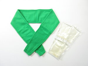 COOL NECK+ クールネックプラス 緑色 グリーン◆ ひんやりクールネックタオル ネッククーラー 保冷ジェル 熱中症対策 釣り ゴルフ 夏祭り 寝苦しい夜に