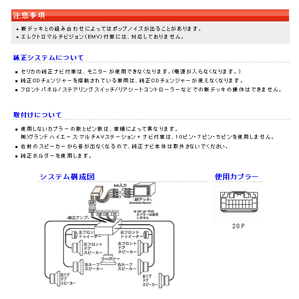 Beatsonic オーディオキット [レジアス KCH46G KCH46W RCH47W 99/8-02/5 EMV無 スーパーライブサウンド車 SLA-60] オーディオ交換ハーネス 送料無料(代引除く)