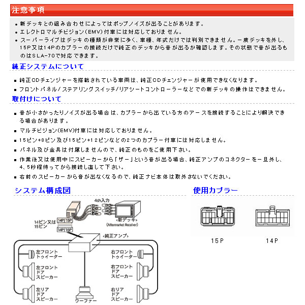 Beatsonic オーディオキット [ターセル NL50 EL51 EL53 EMV無 スーパーライブサウンド車 SLA-70] オーディオ交換ハーネス 送料無料(代引除く)