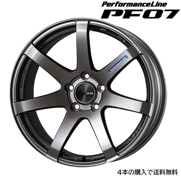 ENKEI PF07 [4本] 送料無料 18X8.5J+35 5 114.3 ダークシルバー