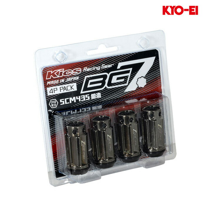 同梱割引有▲ KYO-EI キックス BG7 ナット M12XP1.5 60°テーパー 樹脂キャップ付き グロリアスブラック 1セット(4個入り) BG7F1K4P