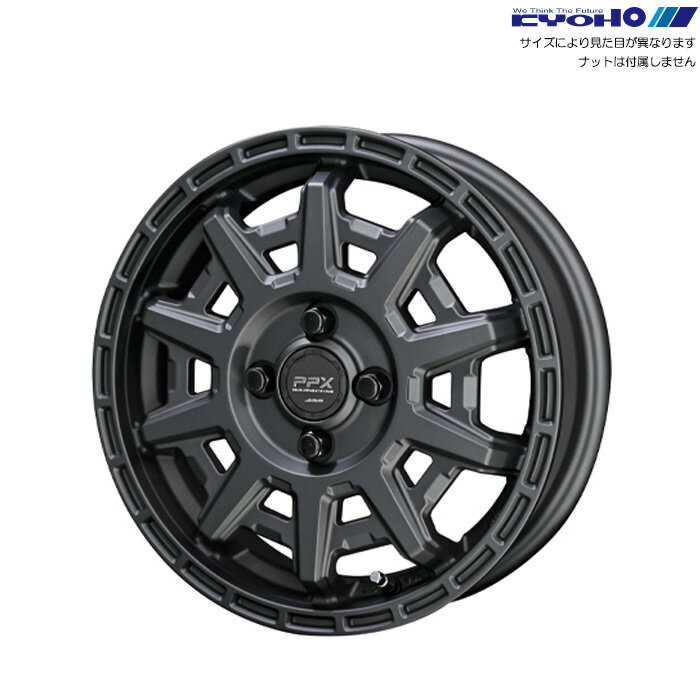 KYOHO PPX D10X マットダークガンメタリック 1本 [12×3.50B+45 4H 100 φ67.1] PPX D10X マットダークガンメタリック PD123545GM