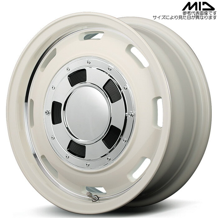 MID GARCIA CISCO 4本 [16×5.5J+20 5H 139.7 φ108.8 ジムニー JB23W JB64W] オールドイングリッシュホワイトリムヴァーレイポリッシュ マルカサービス アルミホイール