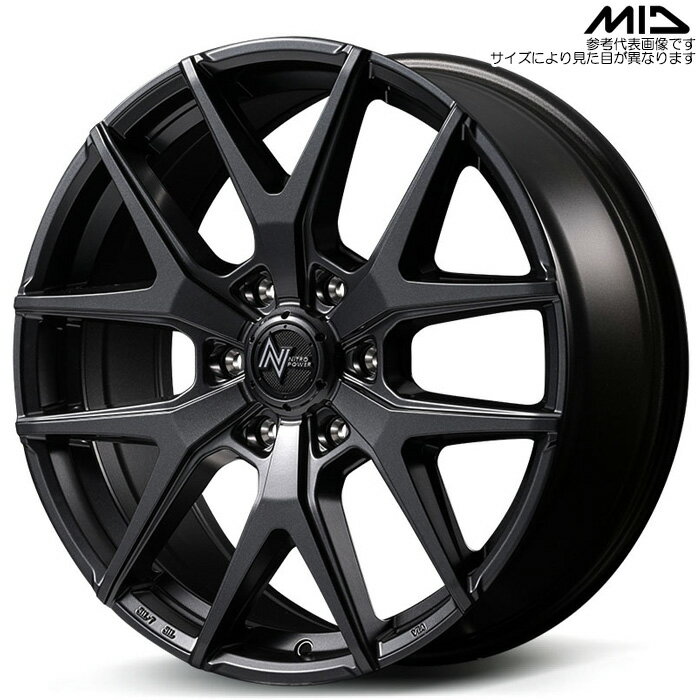 MID M62 TOMAHAWK バレルブラック 4本 [18×9.0J+0 6H 139.7 φ106.1] バレルブラック マルカサービス アルミホイール