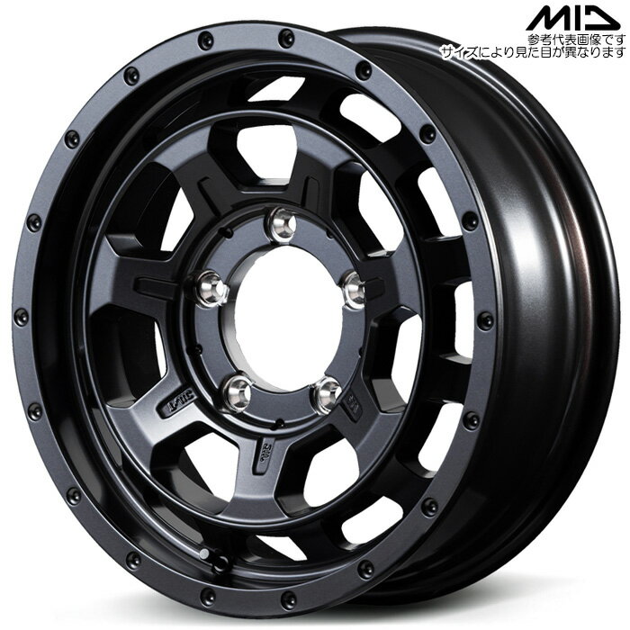 MID M7 PHALANX バレルブラック 4本 [16×5.5J+20 5H 139.7 φ108.8] バレルブラック マルカサービス アルミホイール