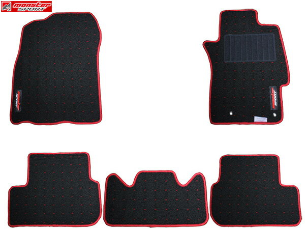 モンスタースポーツフロアマット [ランサーエボリューション10 CZ4A GSRグレード SST車 2型〜] 3PSQ16