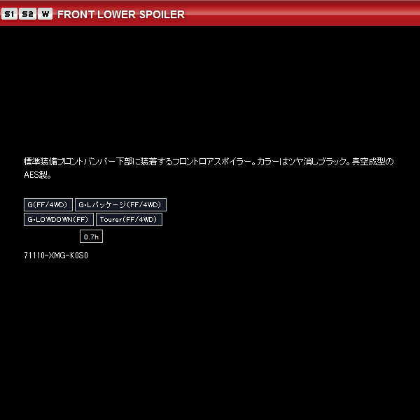 無限 フロントロアスポイラー [N-ONE JG1/JG2 H26/4〜H27/6] mugen 71110-XMG-K0S0
