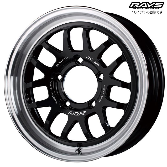 RAYS A LAP-07X ブラック/リムDC 4本 16×6.0J-5 5H 139.7 レイズホイール ジムニーシエラ JB74W 用 新品