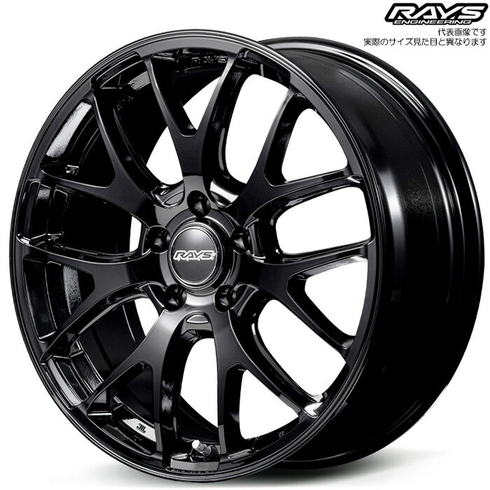 レイズ RS 2X7FA-C (BXZ) 1本 [18×7.5J+38 5H 114.3 φ66.1] グロッシーブラック