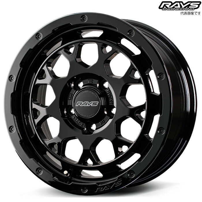 レイズ RS M9+ (BXZ) 1本 [16×7.0J+37 5H 114.3 φ67.1] グロッシーブラック