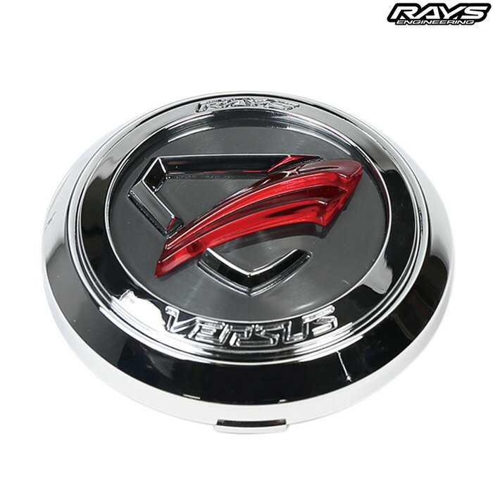 レイズ No.24 VERSUS VS CAP V2 Chrome/RD (Chrome/Red) センターキャップ 4個セット 61021000001BK