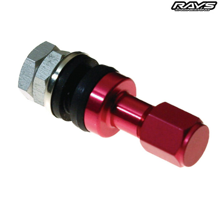 レイズ No.42 インサイド アルミニウム エアーバルブ レッド 4個セット 65050000036RD
