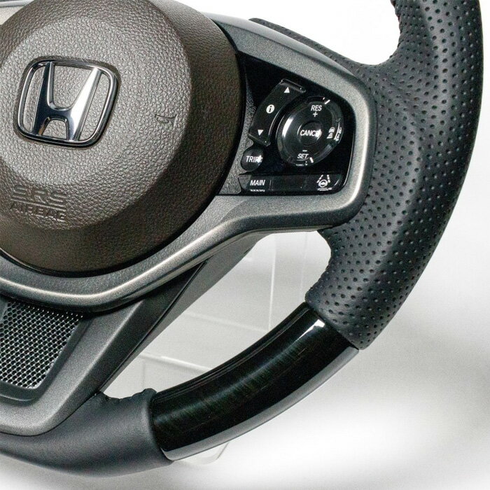 REAL 38Bブラックウッド [N-WGN N-WGNカスタム JH3 JH4] レアル ステアリング HND-38BBKW