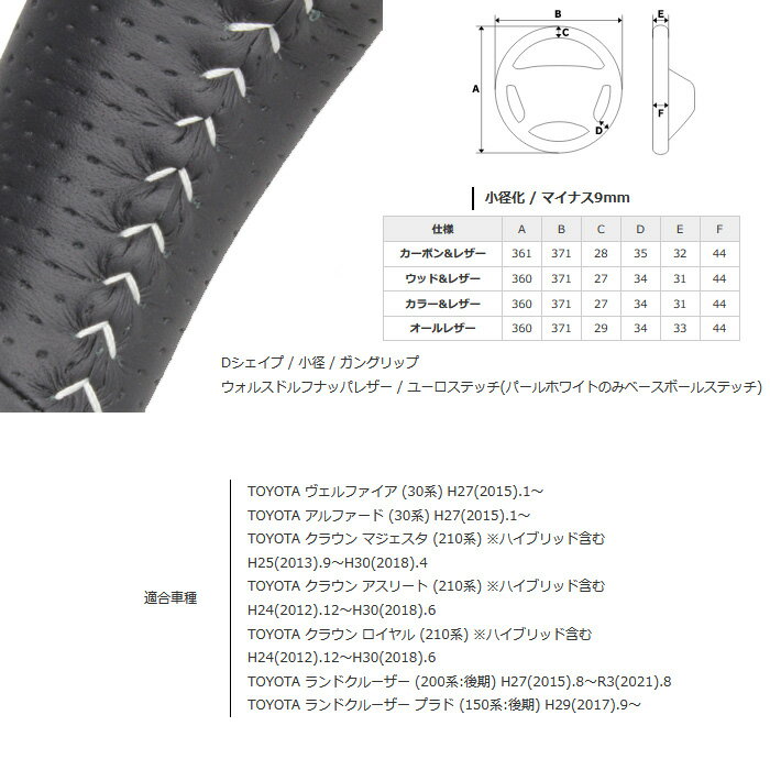 REAL Dシェイプ パールホワイト [クラウンハイブリッド AWS210 AWS211] レアル ステアリング 送料無料(沖縄・離島除く)