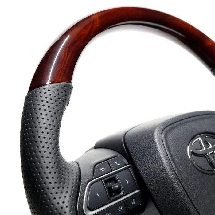 REAL ブラウンウッド [ヴォクシー MZRA90W MZRA95W] レアル ステアリング TYK-BRW