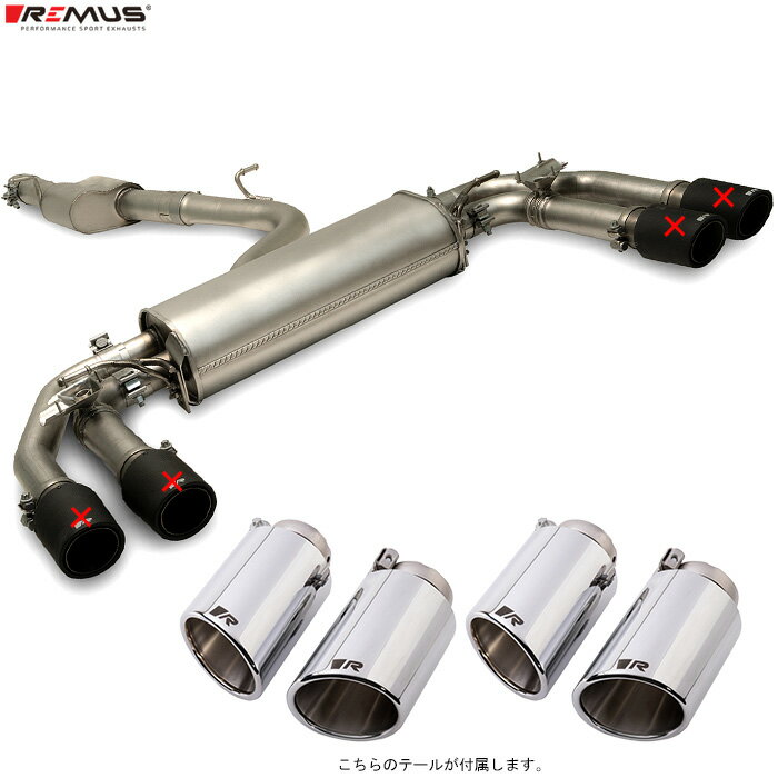 レムス マフラー [アウディ S3 (8Y) スポーツバック GYDNFF] REMUS マフラー 正規品 0046 70SSR テール..