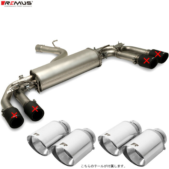 レムス マフラー [アウディ S3 (8Y) スポーツバック GYDNFF] REMUS マフラー 正規品 0046 70SGR テール..