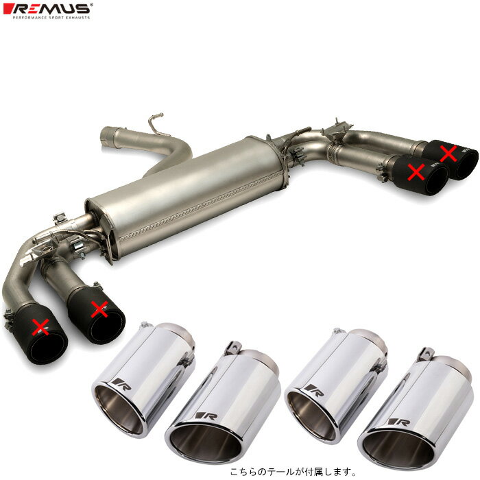 レムス マフラー [アウディ S3 (8Y) スポーツバック GYDNFF] REMUS マフラー 正規品 0046 70SSR テール..