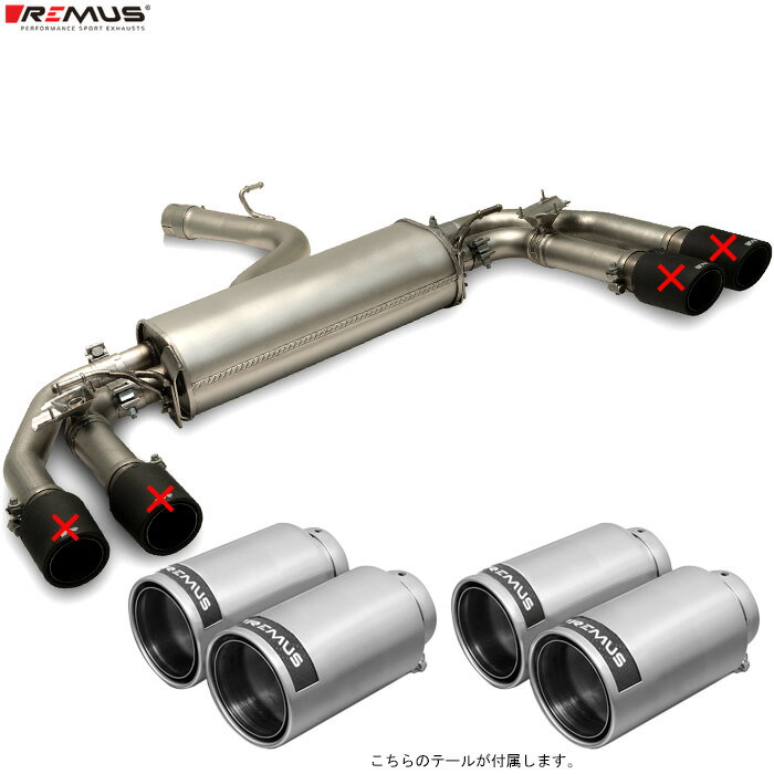 レムス マフラー [アウディ S3 (8Y) スポーツバック GYDNFF] REMUS マフラー 正規品 0046 98CR テール..