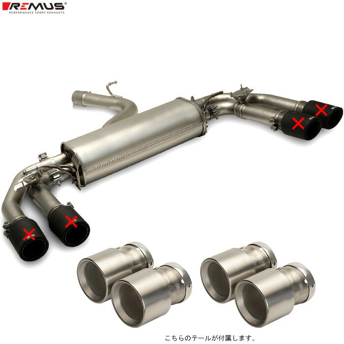 レムス マフラー [アウディ S3 (8Y) スポーツバック GYDNFF] REMUS マフラー 正規品 0048 70TI テール..