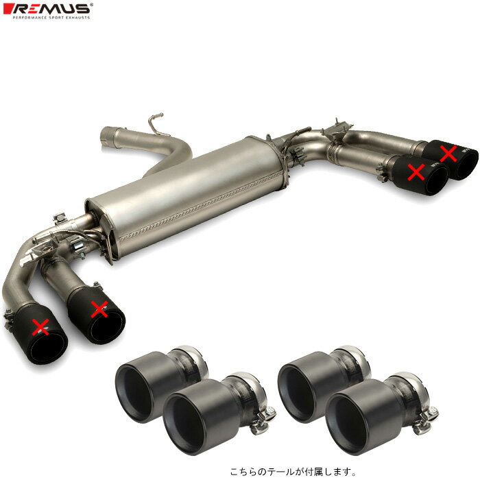レムス マフラー [アウディ S3 (8Y) スポーツバック GYDNFF] REMUS マフラー 正規品 0048 70TIB テール..