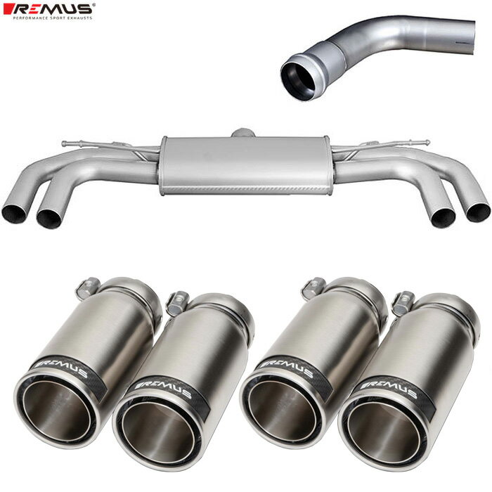 レムス マフラー [A3(8V) スポーツバック 8VCXS/8VCPT 1.4TFSI] REMUS マフラー 正規品 0046 83CR テールセット